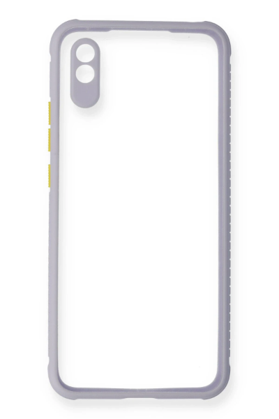 Newface Xiaomi Redmi 9A Kılıf Miami Şeffaf Silikon - Lila resmi