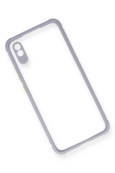 Newface Xiaomi Redmi 9A Kılıf Miami Şeffaf Silikon - Lila resmi