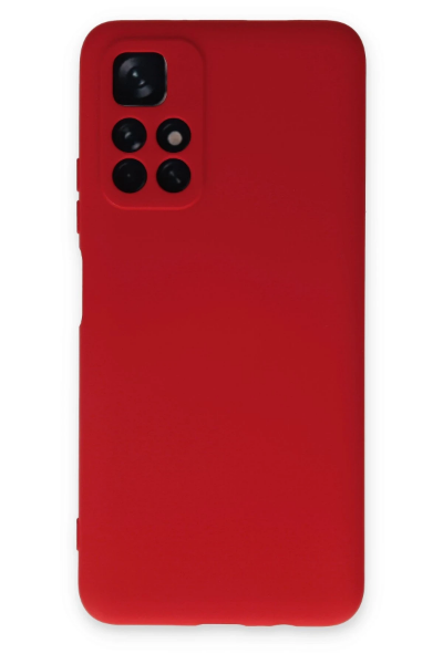 Newface Xiaomi Redmi Note 11T Kılıf Nano içi Kadife Silikon - Kırmızı resmi