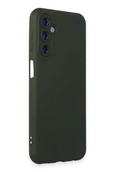 Newface Samsung Galaxy M34 5G Kılıf Nano içi Kadife Silikon - Koyu Yeşil resmi