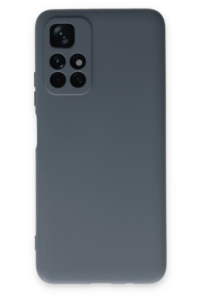 Newface Xiaomi Redmi Note 11T Kılıf Nano içi Kadife Silikon - Gri resmi
