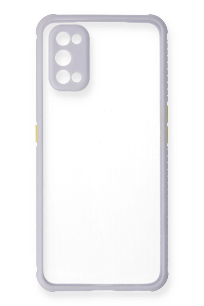 Newface Realme 7 Pro Kılıf Miami Şeffaf Silikon - Lila resmi
