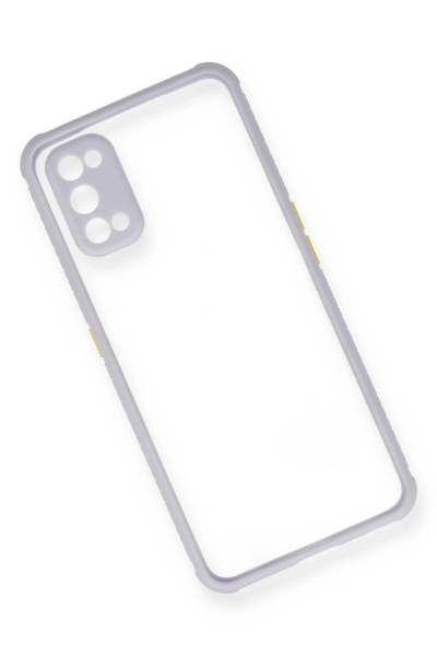 Newface Realme 7 Pro Kılıf Miami Şeffaf Silikon - Lila resmi