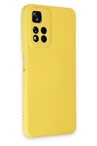 Newface Xiaomi Redmi Note 11 Pro Plus 5G Kılıf Nano içi Kadife Silikon - Sarı resmi