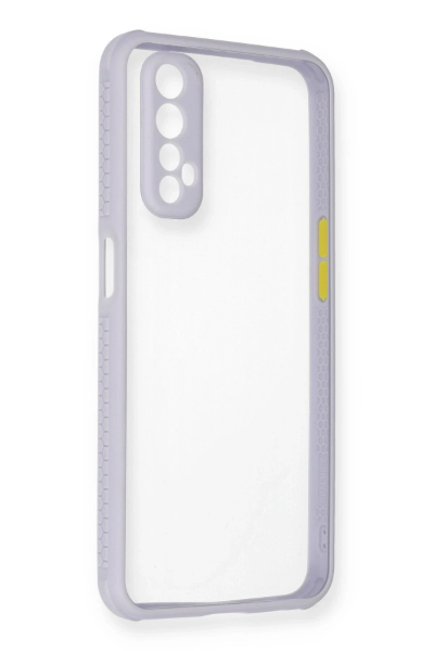 Newface Realme 7 Kılıf Miami Şeffaf Silikon - Lila resmi