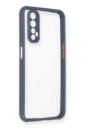 Newface Realme 7 Kılıf Miami Şeffaf Silikon - Gri resmi