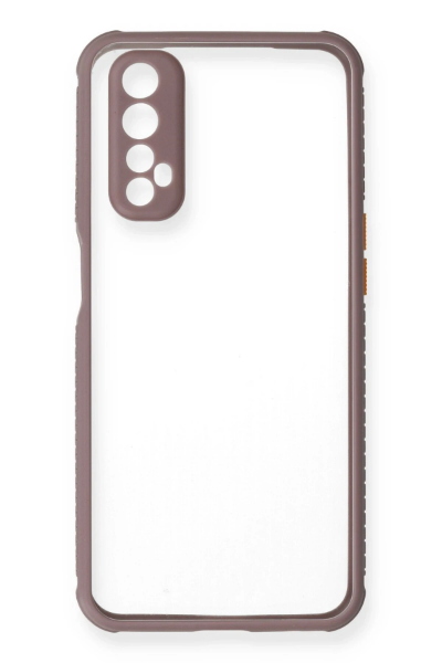 Newface Realme 7 Kılıf Miami Şeffaf Silikon - Açık Mor resmi