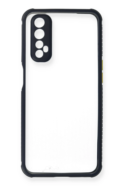 Newface Realme 7 Kılıf Miami Şeffaf Silikon - Lacivert resmi