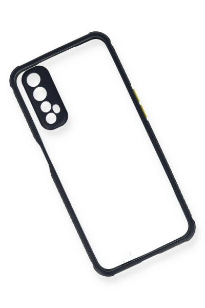 Newface Realme 7 Kılıf Miami Şeffaf Silikon - Lacivert resmi
