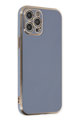 Newface iPhone 12 Pro Max Kılıf Volet Silikon - Mavi resmi