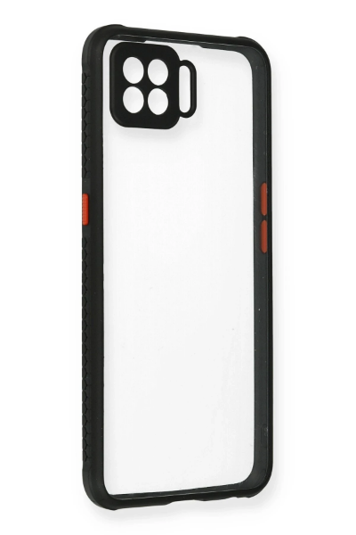 Newface Oppo A73 Kılıf Miami Şeffaf Silikon - Siyah resmi