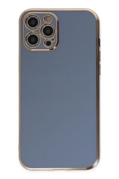 Newface iPhone 12 Pro Max Kılıf Volet Silikon - Mavi resmi
