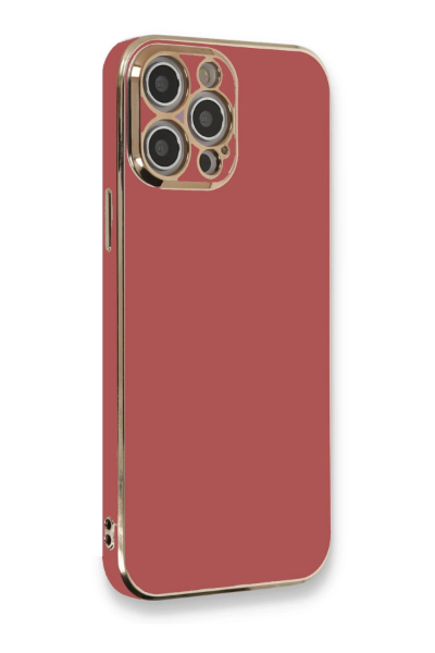 Newface iPhone 12 Pro Max Kılıf Volet Silikon - Kırmızı resmi