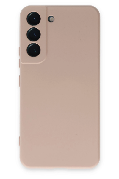 Newface Samsung Galaxy S22 Kılıf Nano içi Kadife Silikon - Pudra resmi