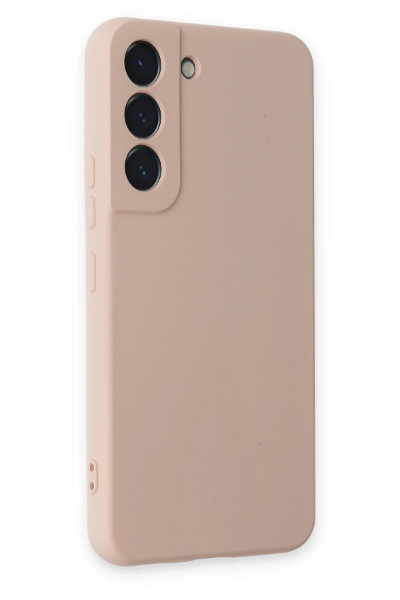 Newface Samsung Galaxy S22 Kılıf Nano içi Kadife Silikon - Pudra resmi