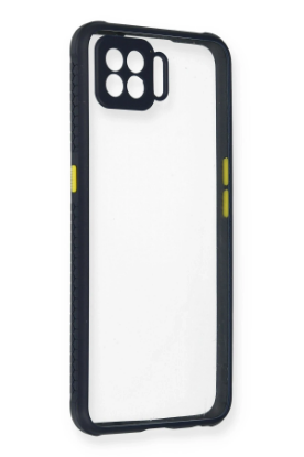 Newface Oppo A73 Kılıf Miami Şeffaf Silikon - Lacivert resmi