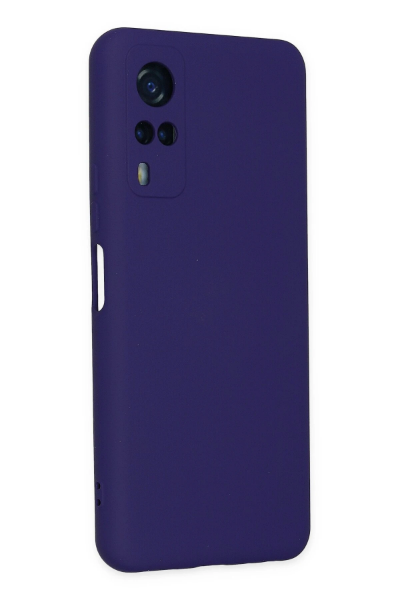 Newface Vivo Y53S Kılıf Nano içi Kadife Silikon - Mor resmi