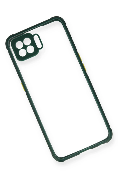 Newface Oppo A73 Kılıf Miami Şeffaf Silikon - Koyu Yeşil resmi