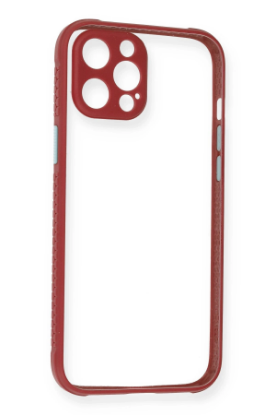 Newface iPhone 12 Pro Kılıf Miami Şeffaf Silikon - Fuşya resmi