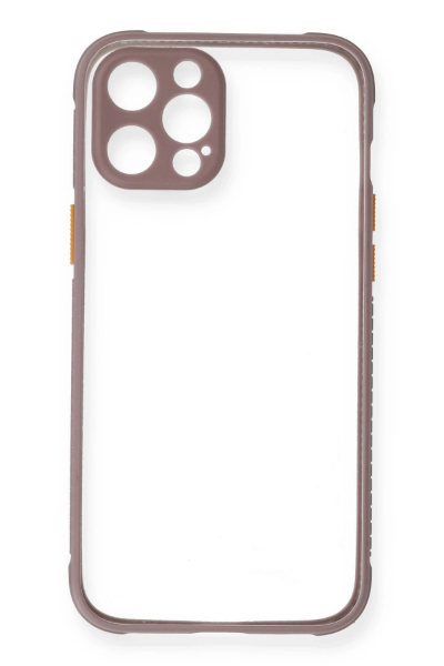 Newface iPhone 12 Pro Kılıf Miami Şeffaf Silikon - Açık Mor resmi