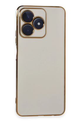 Newface Realme C53 Kılıf Volet Silikon - Beyaz resmi