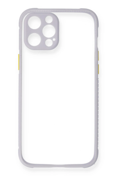 Newface iPhone 12 Pro Kılıf Miami Şeffaf Silikon - Lila resmi