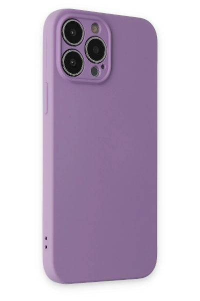 Newface iPhone 13 Pro Kılıf Nano içi Kadife Silikon - Koyu Lila resmi