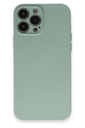 Newface iPhone 13 Pro Kılıf Nano içi Kadife Silikon - Su Yeşili resmi