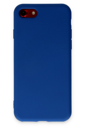 Newface iPhone 7 Kılıf Nano içi Kadife Silikon - Lacivert resmi