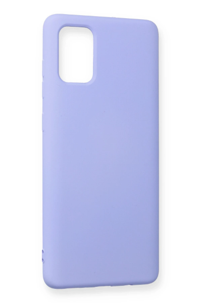 Newface Samsung Galaxy A71 Kılıf Nano içi Kadife Silikon - Lila resmi
