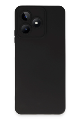 Newface Realme C53 Kılıf Nano içi Kadife Silikon - Siyah resmi