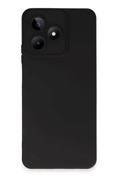 Newface Realme C53 Kılıf Nano içi Kadife Silikon - Siyah resmi