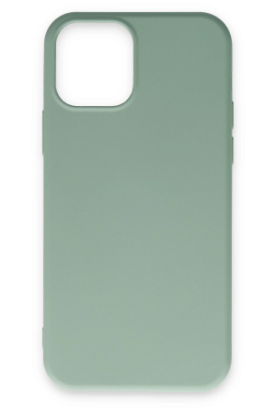Newface iPhone 12 Kılıf Nano içi Kadife Silikon - Su Yeşili resmi