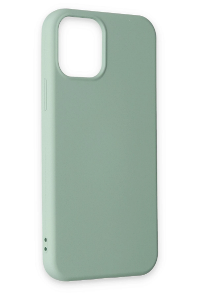 Newface iPhone 12 Kılıf Nano içi Kadife Silikon - Su Yeşili resmi
