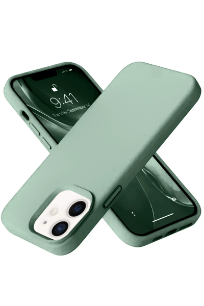 Newface iPhone 12 Kılıf Nano içi Kadife Silikon - Su Yeşili resmi