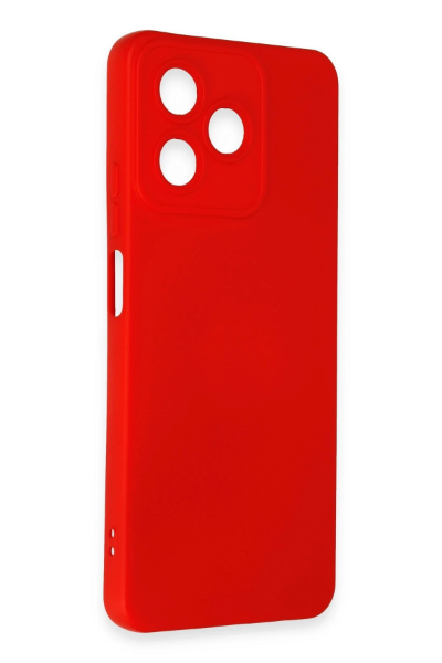 Newface Realme C53 Kılıf Nano içi Kadife Silikon - Kırmızı resmi