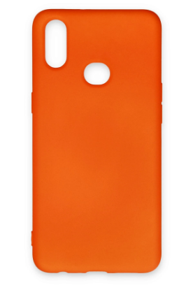 Newface Samsung Galaxy A10S Kılıf Nano içi Kadife Silikon - Turuncu resmi