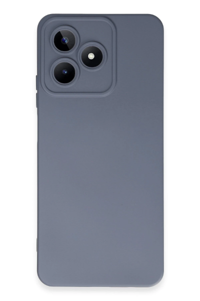 Newface Realme C53 Kılıf Nano içi Kadife Silikon - Gri resmi