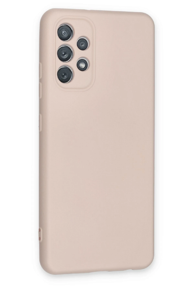 Newface Samsung Galaxy A52 Kılıf Nano içi Kadife Silikon - Pudra resmi
