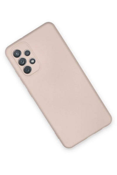 Newface Samsung Galaxy A72 Kılıf Nano içi Kadife Silikon - Pudra resmi