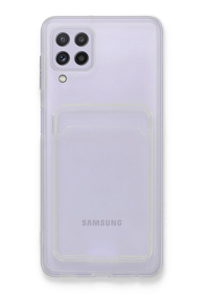 Newface Samsung Galaxy A22 Kılıf Kart Şeffaf Silikon - Şeffaf resmi