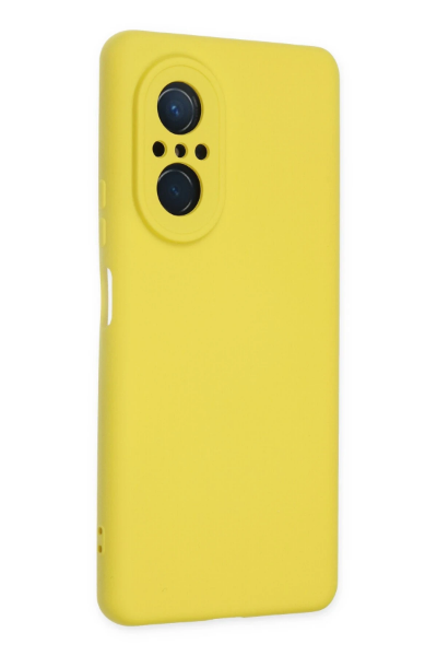Newface Huawei Nova 9 SE Kılıf Nano içi Kadife Silikon - Sarı resmi