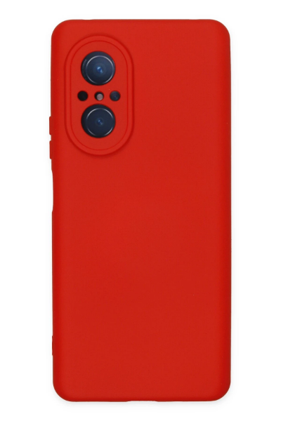 Newface Huawei Nova 9 SE Kılıf Nano içi Kadife Silikon - Kırmızı resmi