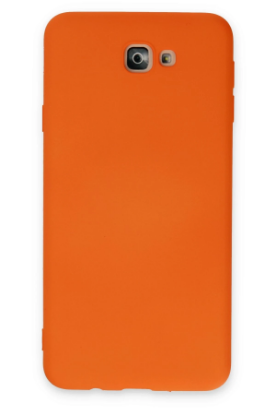 Newface Samsung Galaxy J7 Prime Kılıf Nano içi Kadife Silikon - Turuncu resmi