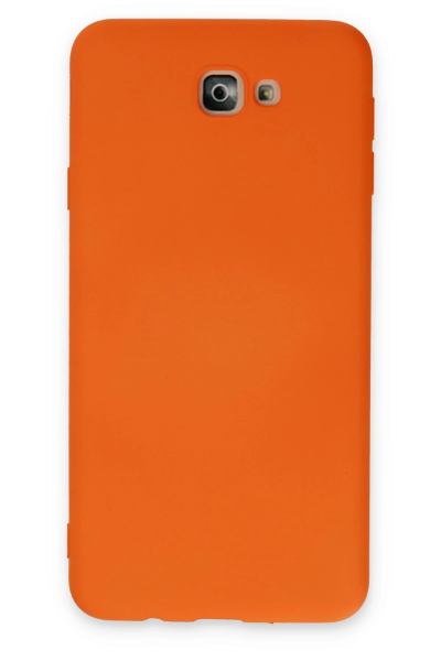 Newface Samsung Galaxy J7 Prime Kılıf Nano içi Kadife Silikon - Turuncu resmi