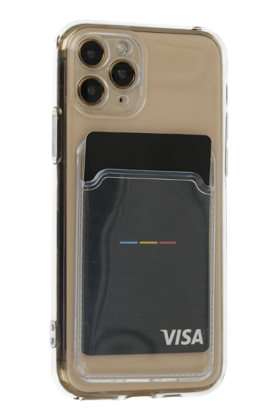 Newface iPhone 11 Pro Kılıf Kart Şeffaf Silikon - Şeffaf resmi