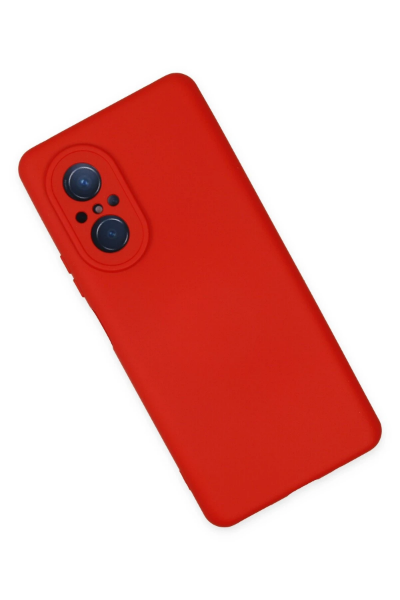 Newface Huawei Nova 9 SE Kılıf Nano içi Kadife Silikon - Kırmızı resmi