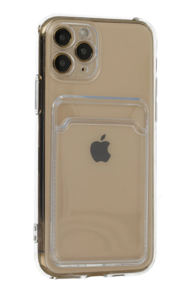 Newface iPhone 11 Pro Kılıf Kart Şeffaf Silikon - Şeffaf resmi