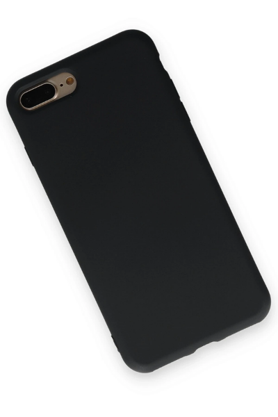 Newface iPhone 7 Plus Kılıf Nano içi Kadife Silikon - Siyah resmi