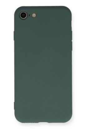 Newface iPhone 7 Kılıf Nano içi Kadife Silikon - Koyu Yeşil resmi